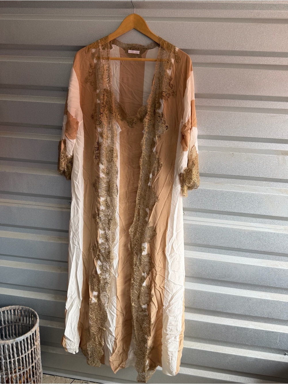 Rosamosario silk slip dress and robe